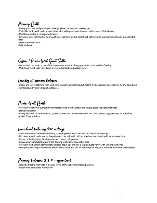 Amenities List pg3