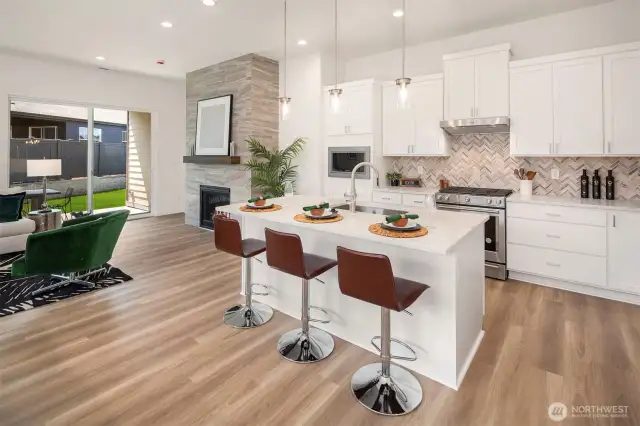 Kitchen area, photos for illustrative purposes.