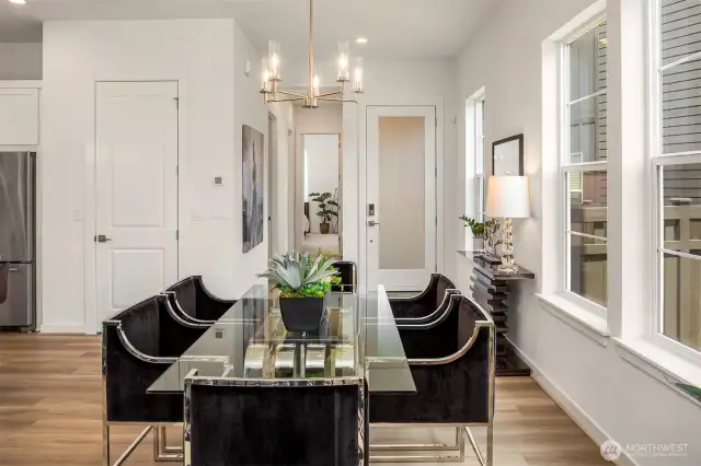 Dining area, photos for illustrative purposes.