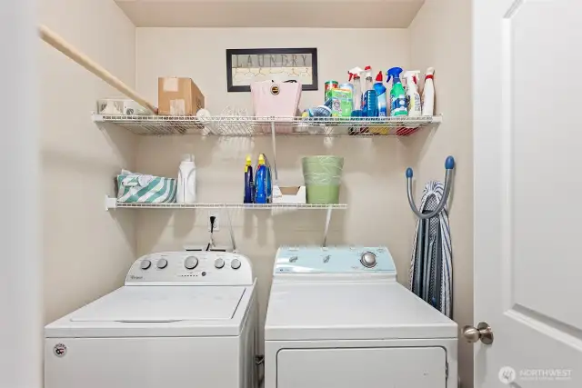 laundry upstairs