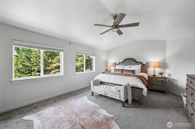 Expansive primary bedroom