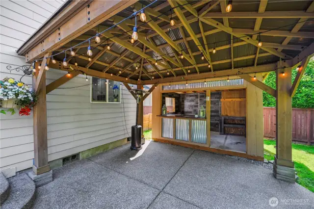 Amazing covered patio - leads to custom BBQ shack