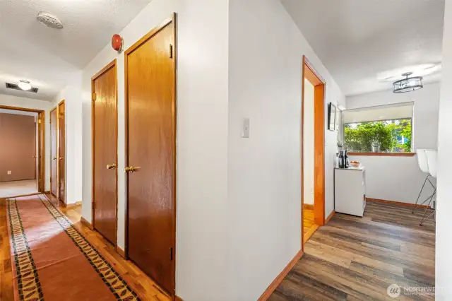 Plenty of hall closet space.