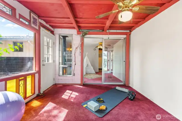 A functional and beautiful space—this solarium is perfect for  working out year-round.