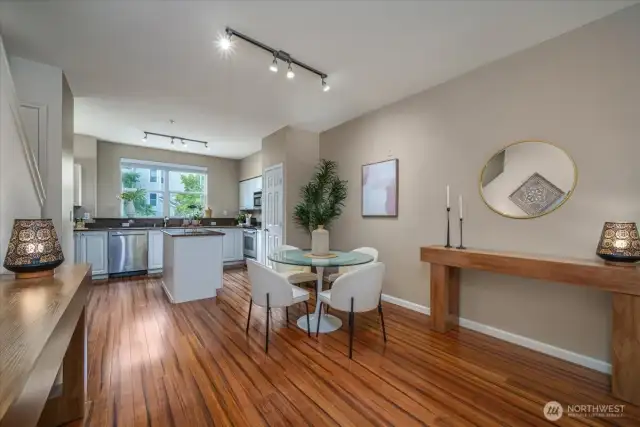 Bamboo flooring is in really good shape, durable, and beautiful.