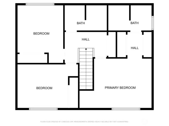 Upper level floorplan.