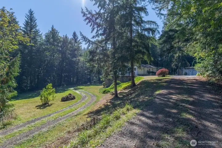 Driveway leading to home