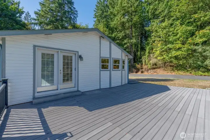 Deck outside of dining area