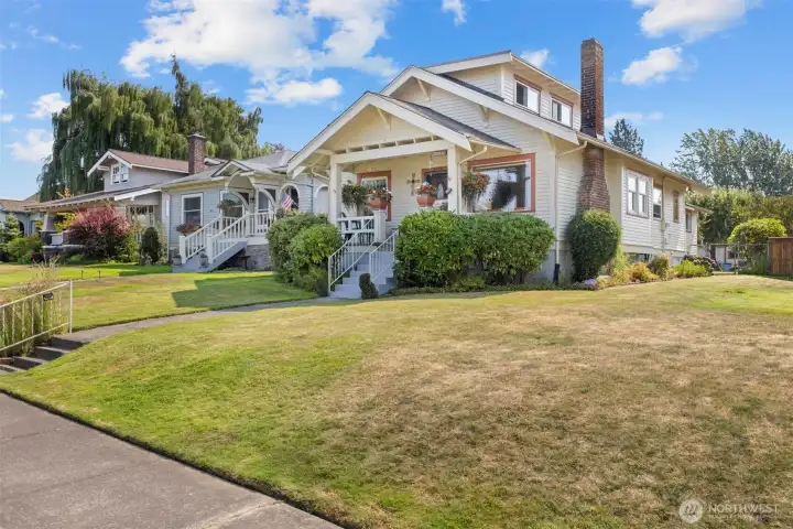 There is a lovely side yard to the west of the home.