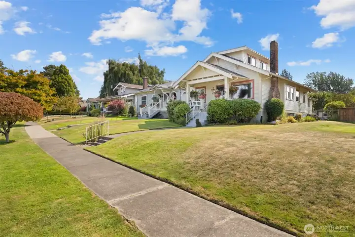 This home has such a great yard and presence in this stately neighborhood.