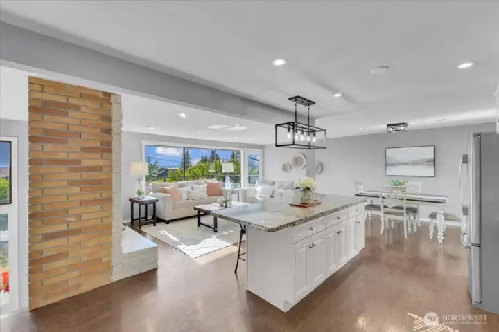 Open concept with cool mid-century details