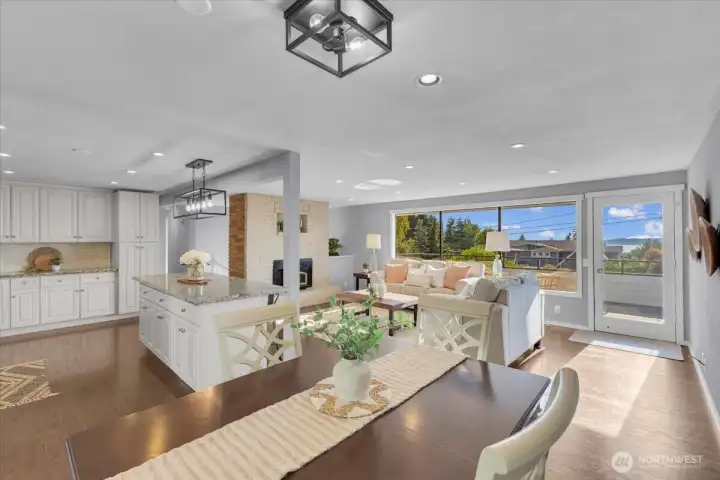 Bright, fresh and functional open concept floorplan.
