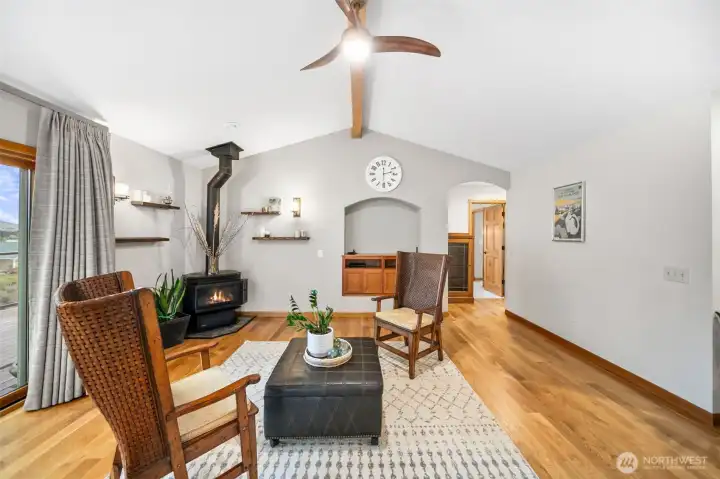 Living room towards bedrooms. Main floor.