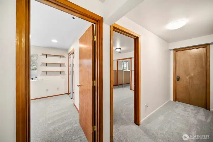 Lower hallway additional bedrooms.