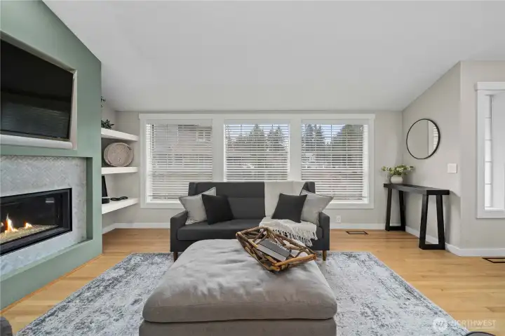 All baseboard and window trim has been replaced.