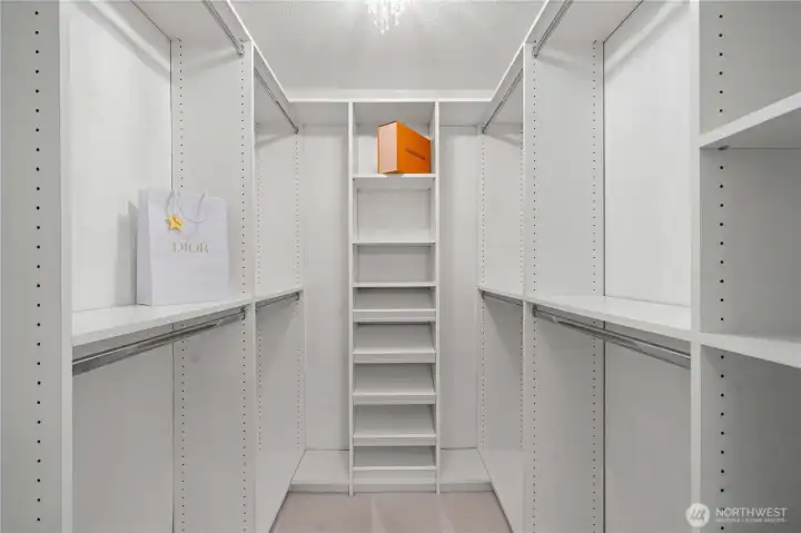 Custom closet in primary
