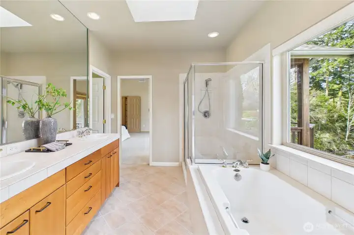 The light and bright 5-piece primary bath.