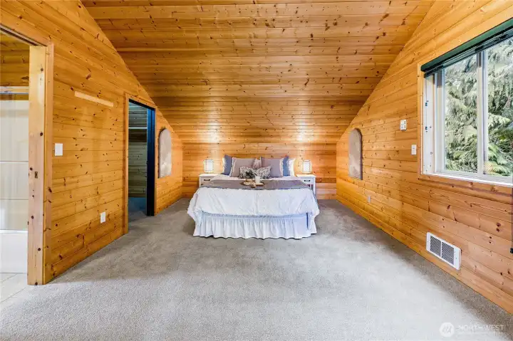 Bedroom #1 at the top of the stairs.