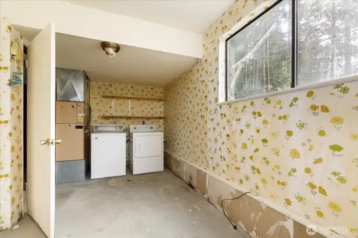 Used for laundry and the heat source presently.