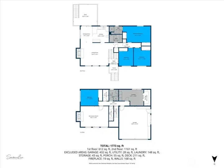 Both floors...all measurements are estimates, buyer to verify.