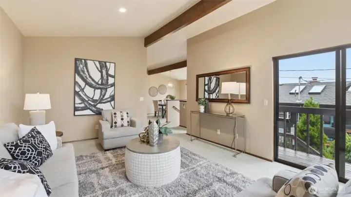 Comfortable living space ideal for relaxing or gathering.