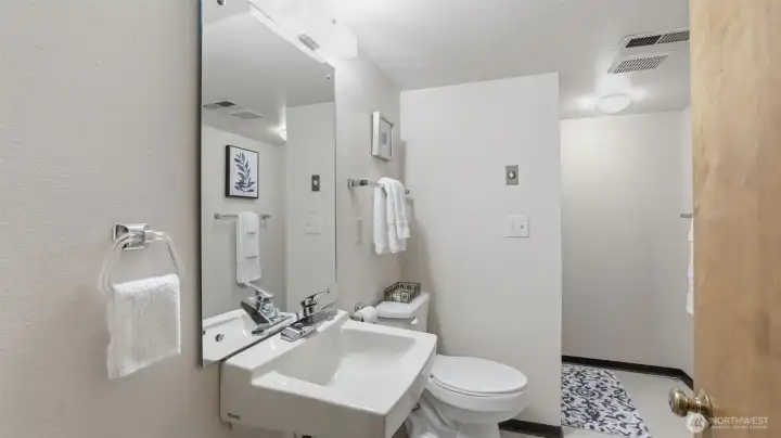 Lower level 3/4 bath.