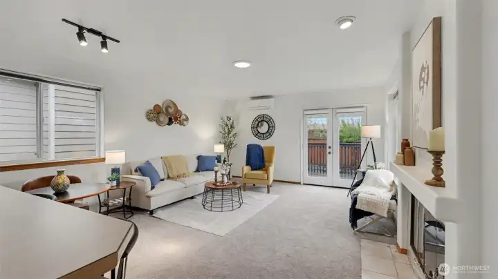 Enjoy cozy evenings or sunny afternoons in this beautifully open living space.