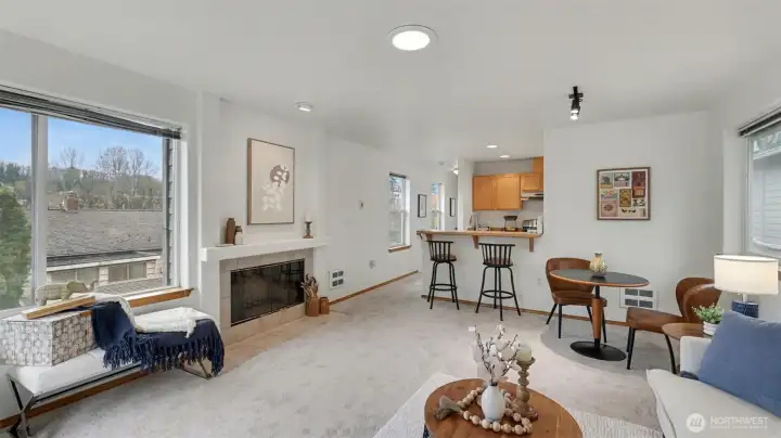 From morning coffee to evening gatherings, this open space is ready for it all.