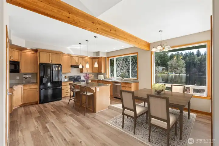 virtually staged kitchen