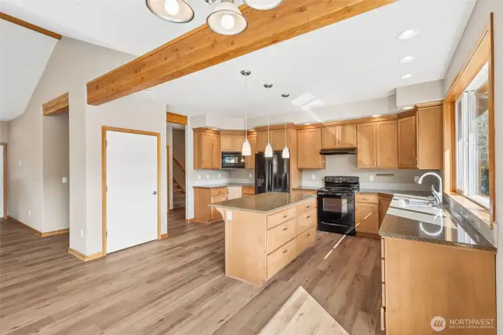 Another angle of the beautiful wood beam