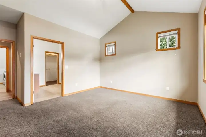 master bed room walk in closet and ensuite bathroom,