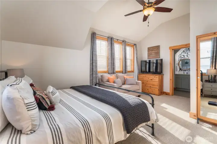 Primary upper bedroom - privacy galore!