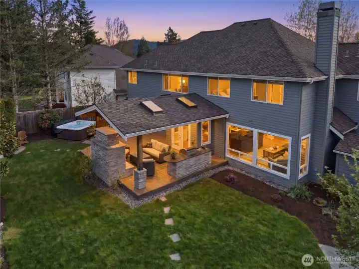 A peek at the incredible backyard & covered deck