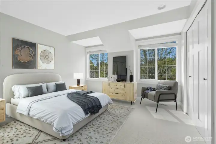 Virtually Staged second Bedroom