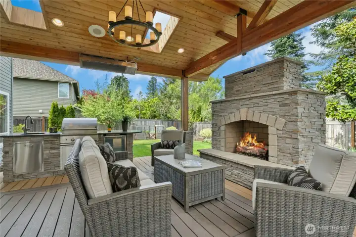 Another Gas Fireplace, complimenting the two inside