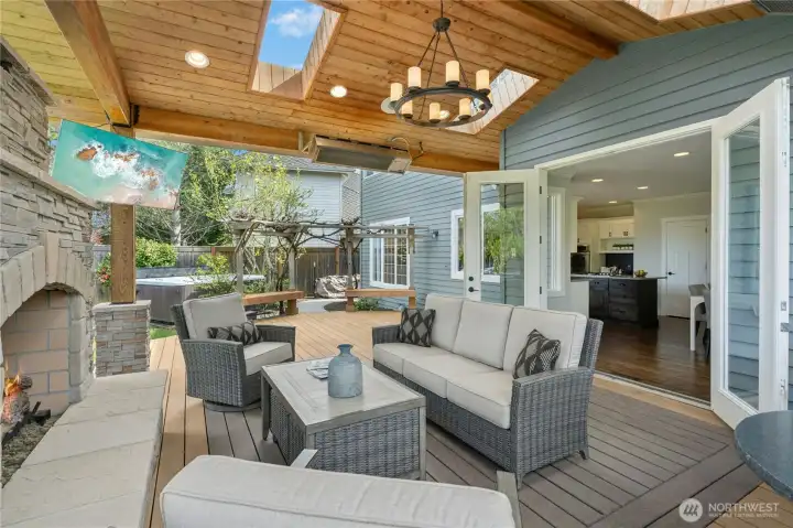 With lighting, heaters, skylights & integrated speakers