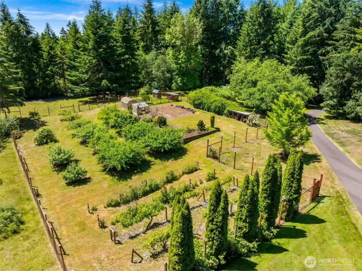 Go farm to table with your own half acre garden/orchard