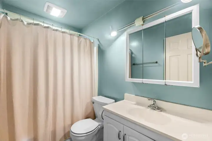 Full bathroom in the ADU