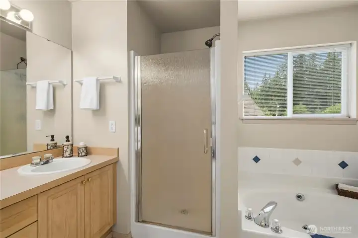 Glass standing shower. Glass standing shower.