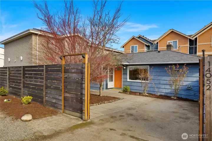 Fully fenced & private space with gated driveway. Extra parking infront of fence too!