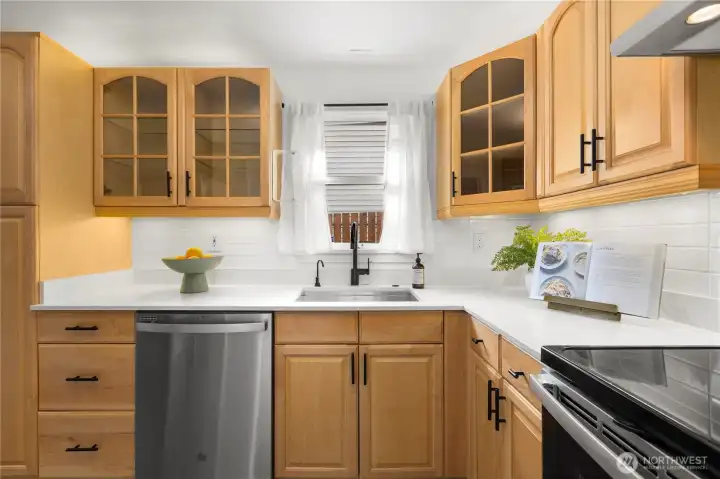 Who doesn't love a window over the kitchen sink?!