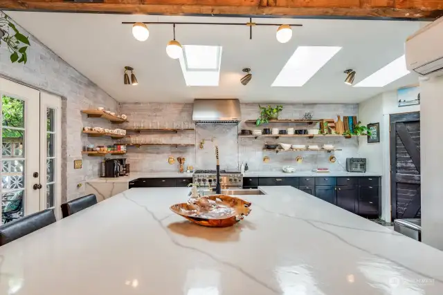 Pantry to right behind black door