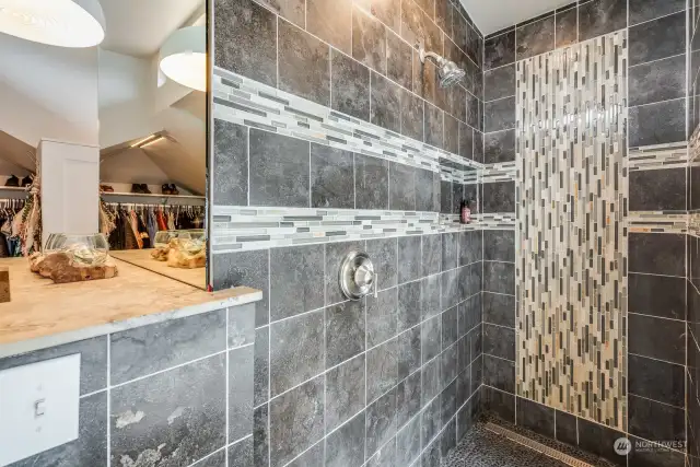 Designer Tiled Walk in Shower