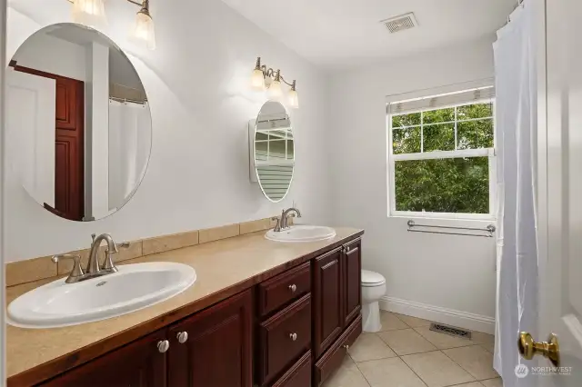 Primary Bath with double vanity.