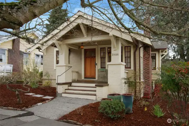 Tucked down a tree-lined street of Craftsman homes, this bungalow is ready for you.