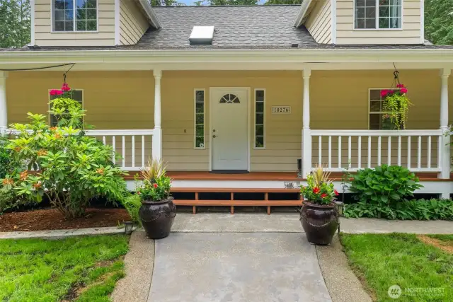 Wraparound Covered deck for year-round enjoyment