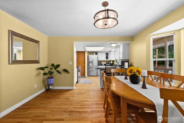 Large dining room off kitchen.