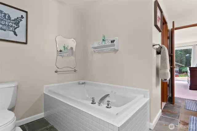 Primary with tub and separate shower