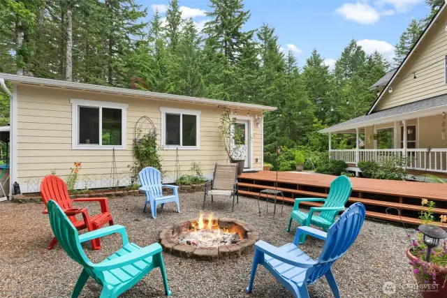 Kick back by the firepit