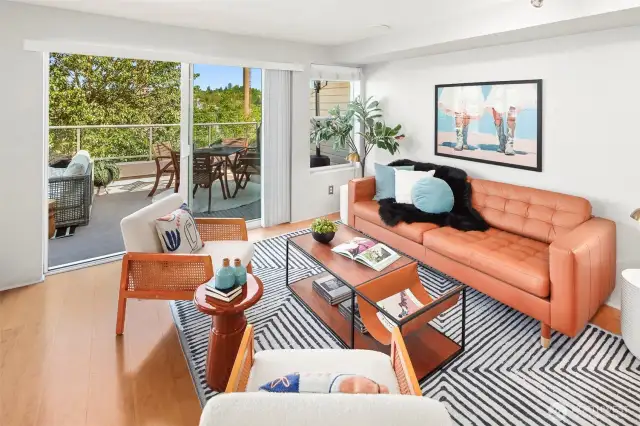 This light and bright home has been updated throughout. Bamboo floors and tons of light lead to an airy feeling!